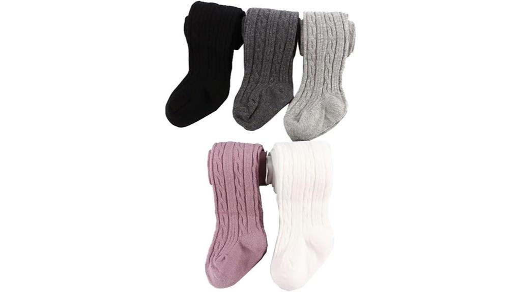 girls cable knit tights