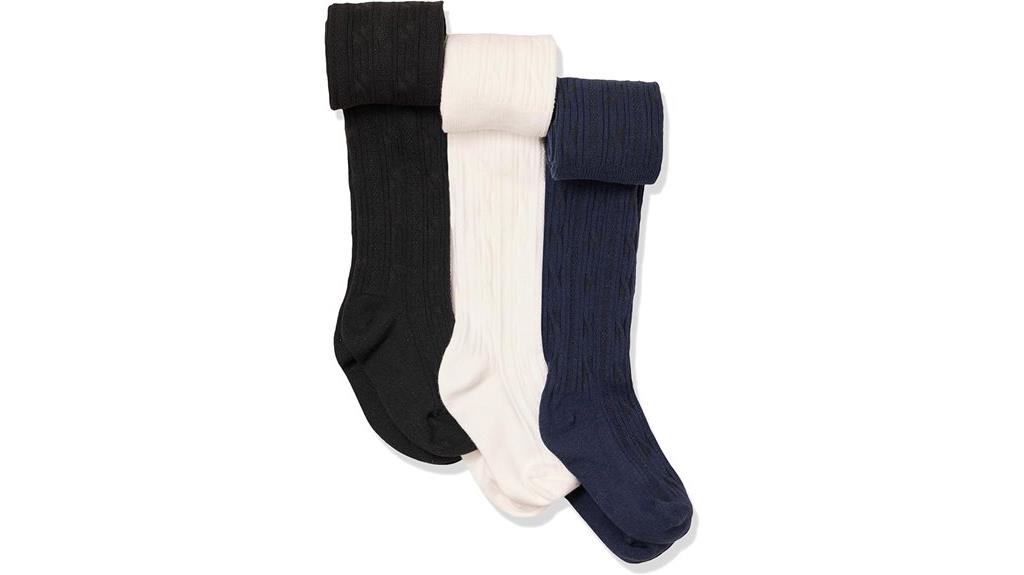 girls cable knit tights