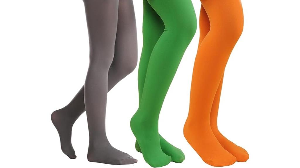 girls colorful microfiber tights