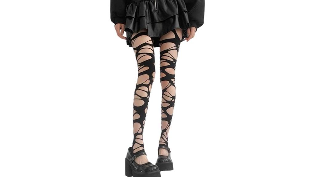 gothic ripped halloween stockings