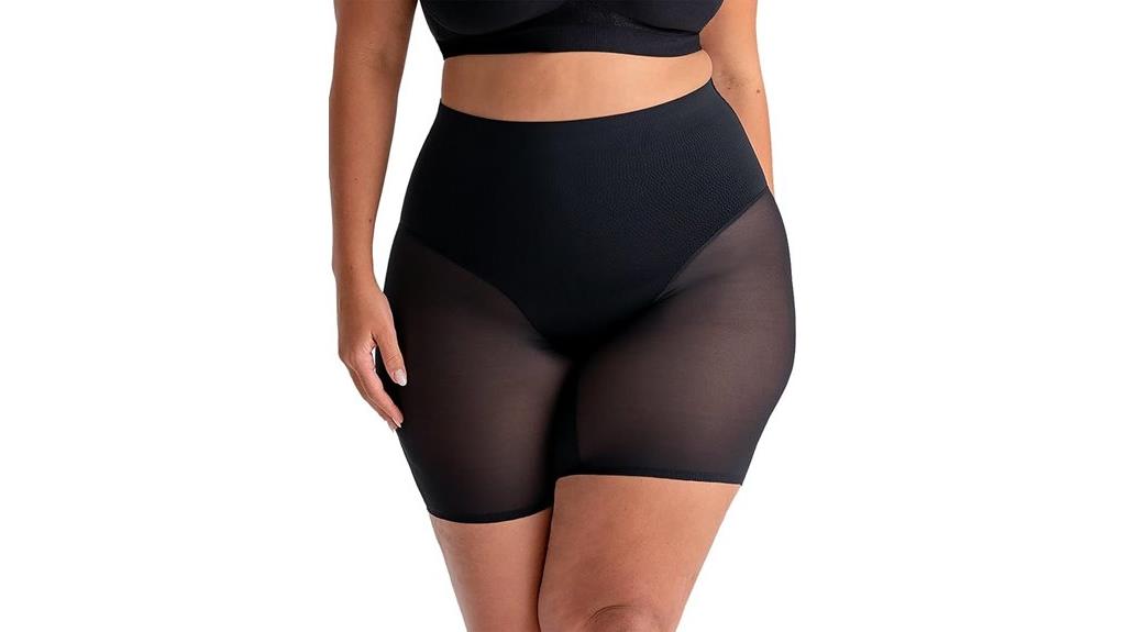 high waisted mesh compression shorts