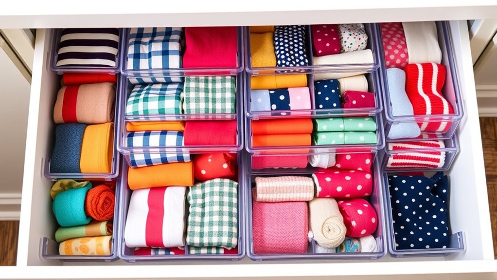 hosiery storage organizer boxes