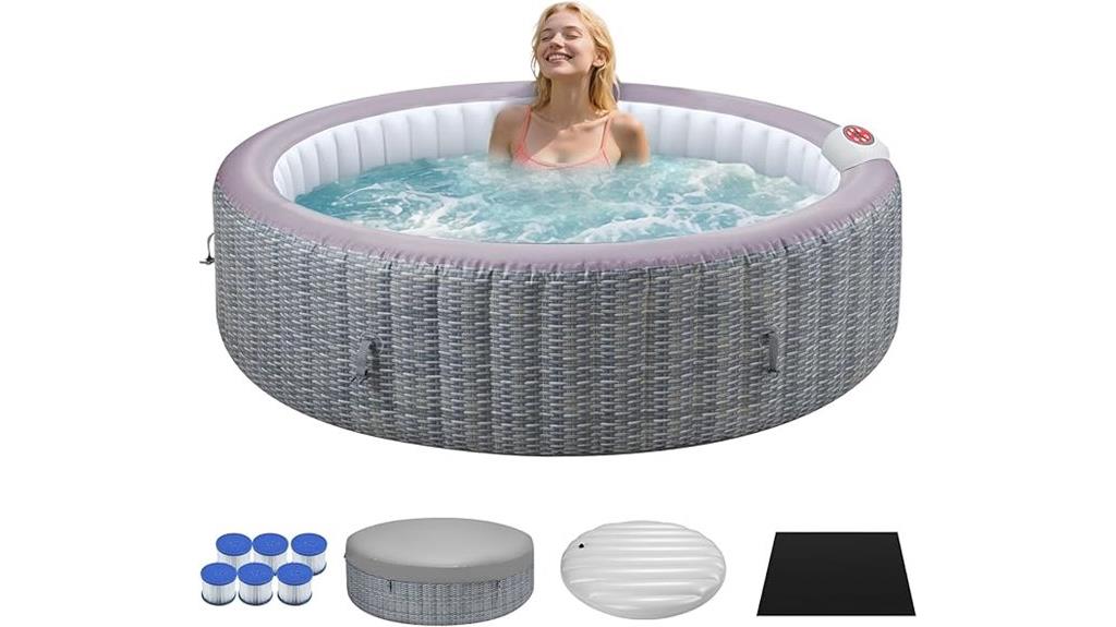 inflatable hot tub features