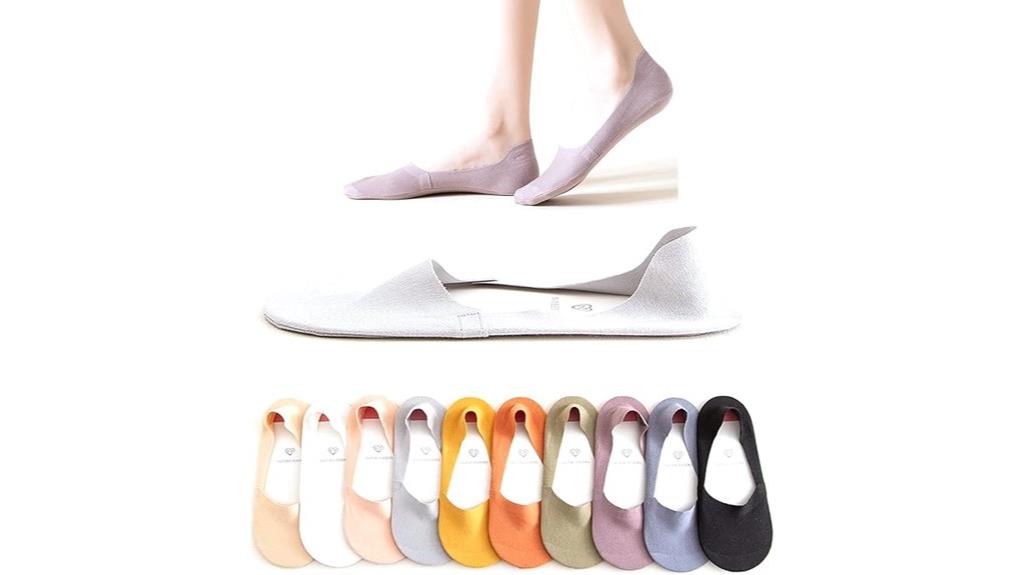 invisible non slip crew socks