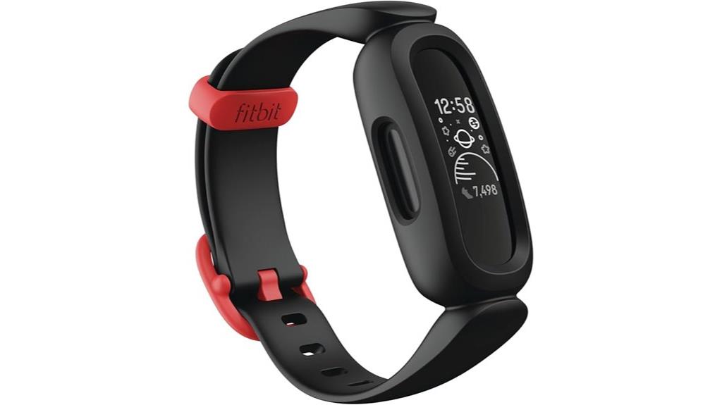 kids activity tracker black red