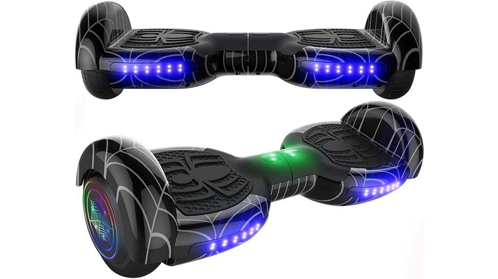 kids spider hoverboard bluetooth
