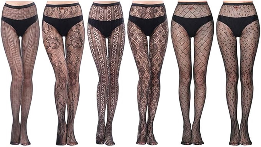 lace fishnet stockings pack