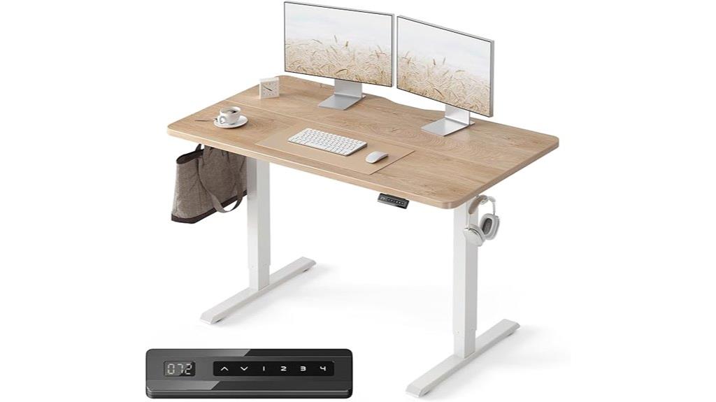 large adjustable electric desk