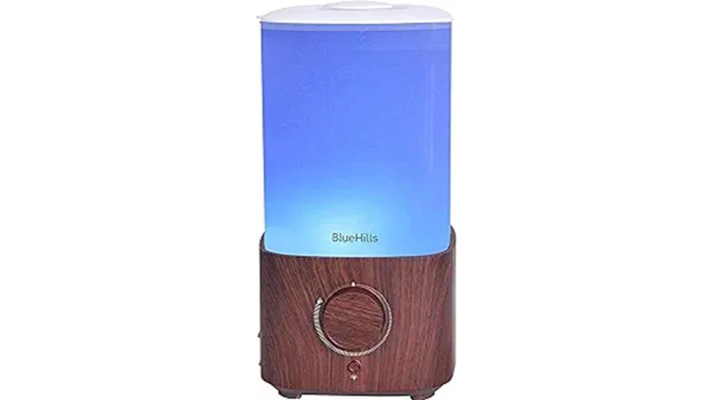 large blue essential oil diffuser