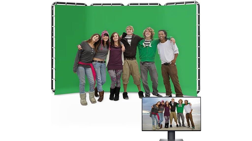large green screen stand