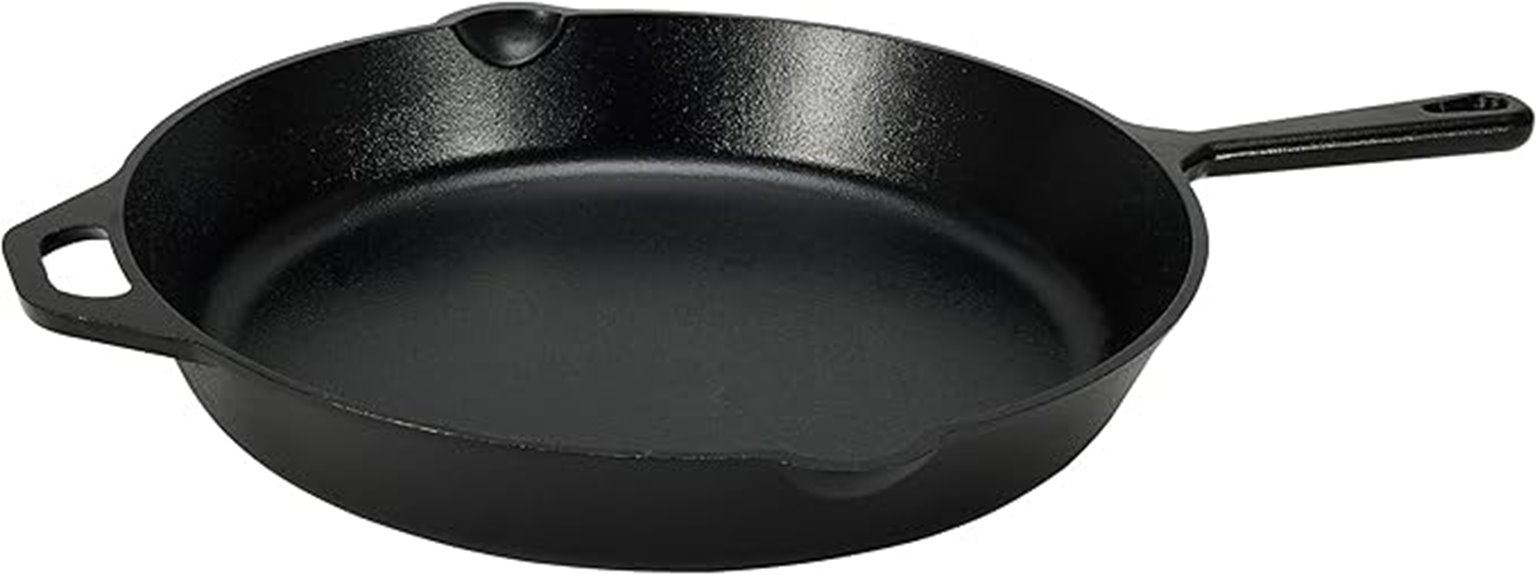 large pre seasoned cast iron