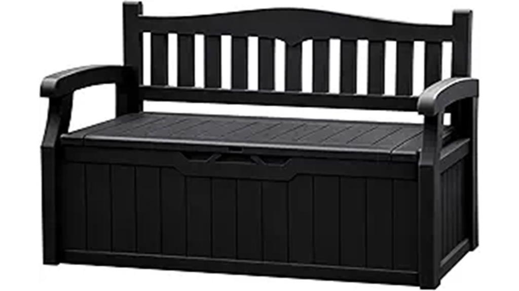 large resin storage bench