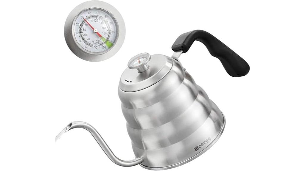 large thermometer equipped pour over kettle