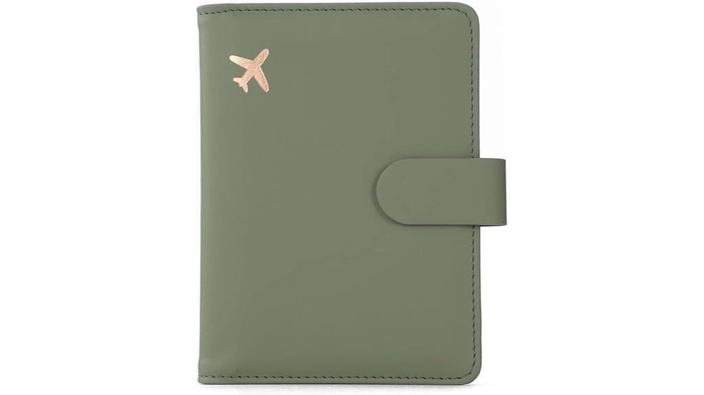 leather passport holder with pen
