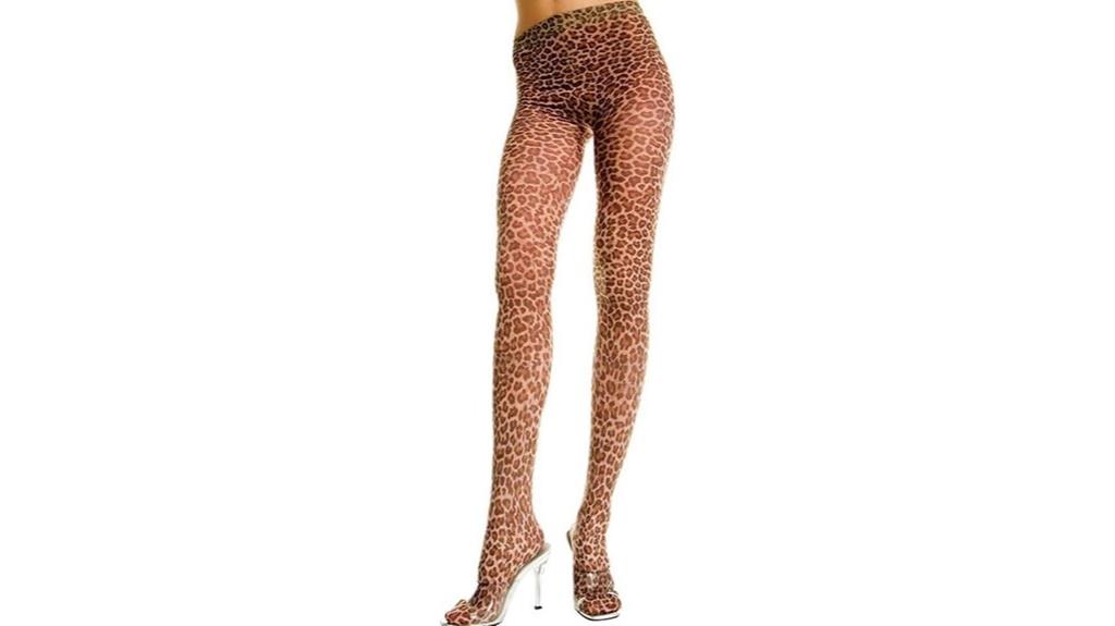 leopard print opaque pantyhose