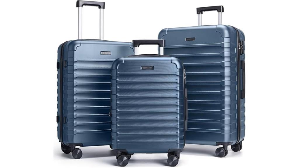 lightweight 3 piece luggage set
