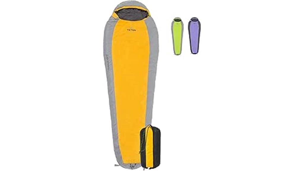lightweight teton mummy sleeping bag