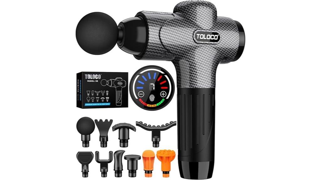 massage gun with multiple heads