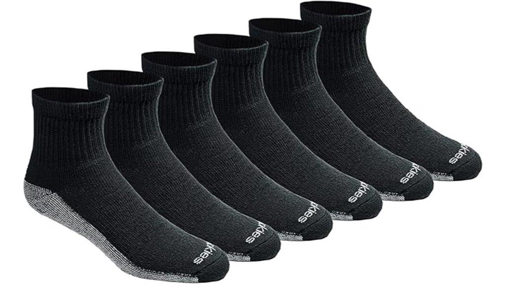 men s moisture wicking quarter socks