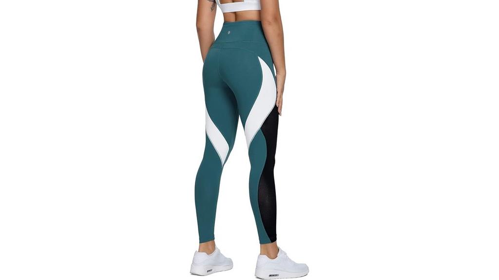 mesh panel yoga pants