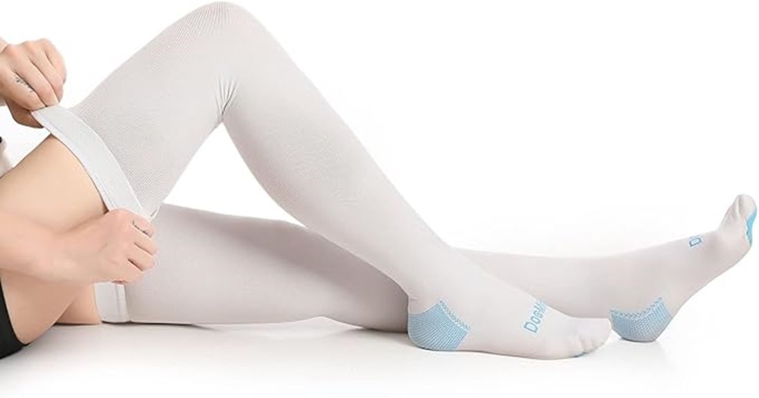 miller thigh high compression stockings
