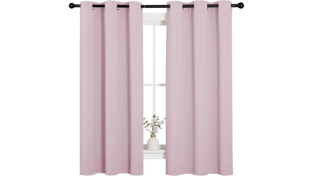 nursery pink thermal curtains