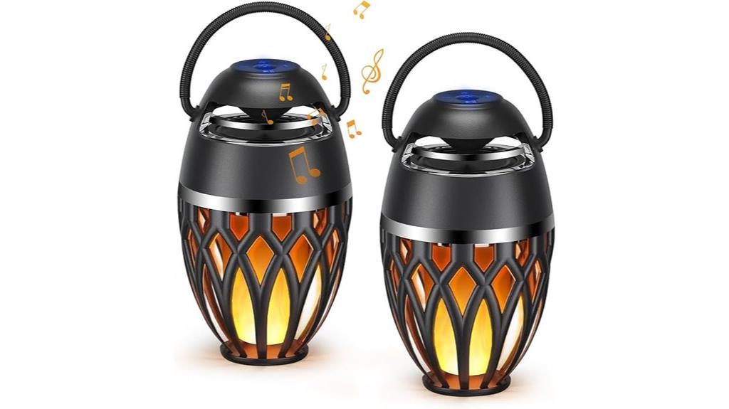 outdoor bluetooth flame lanterns