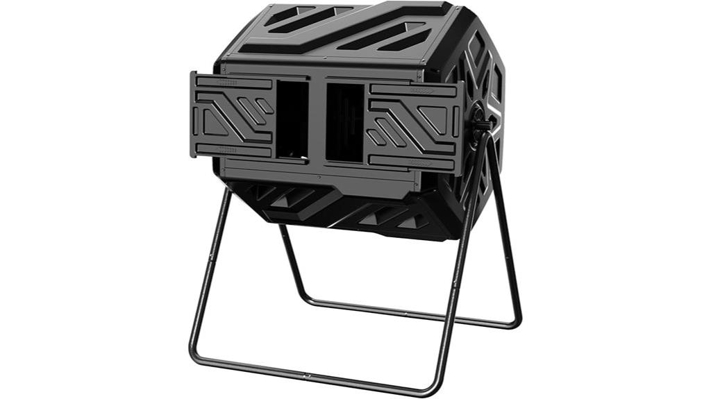 outdoor dual chamber compost bin