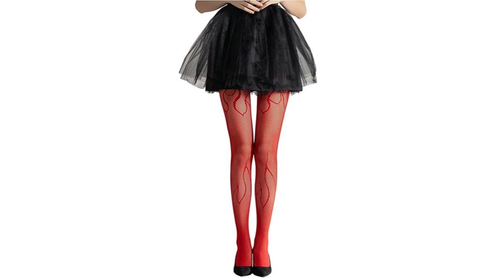 patterned fishnet high waist