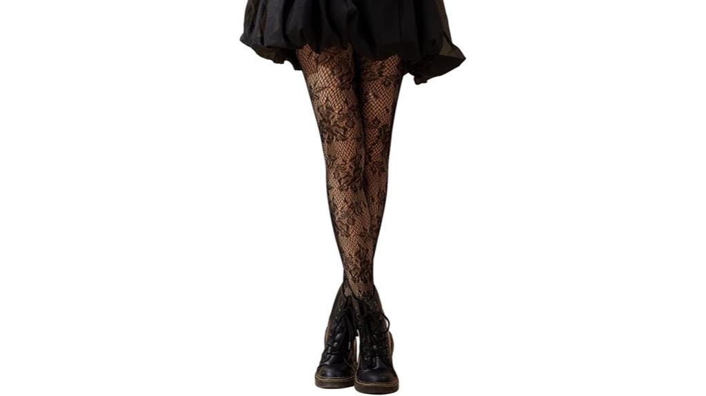 patterned fishnet high waist