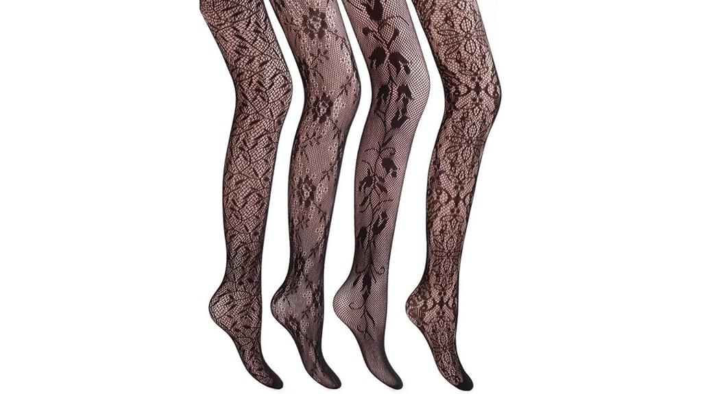 patterned fishnet tights