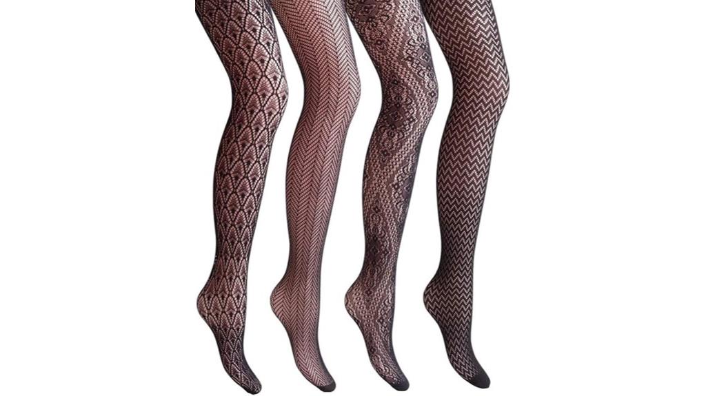 patterned fishnet tights