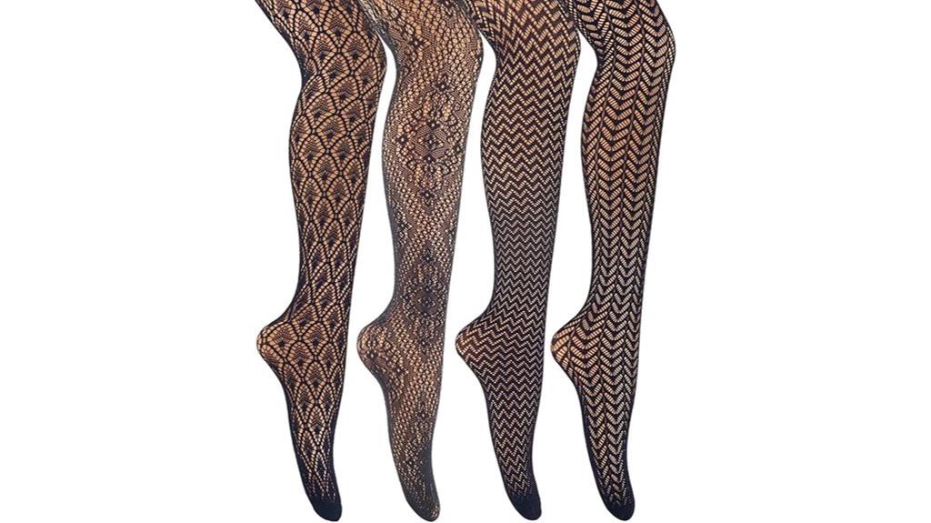 patterned fishnet tights