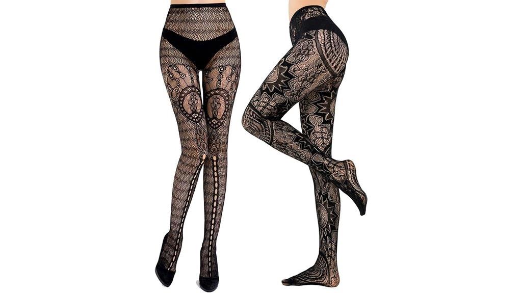 patterned fishnets tights