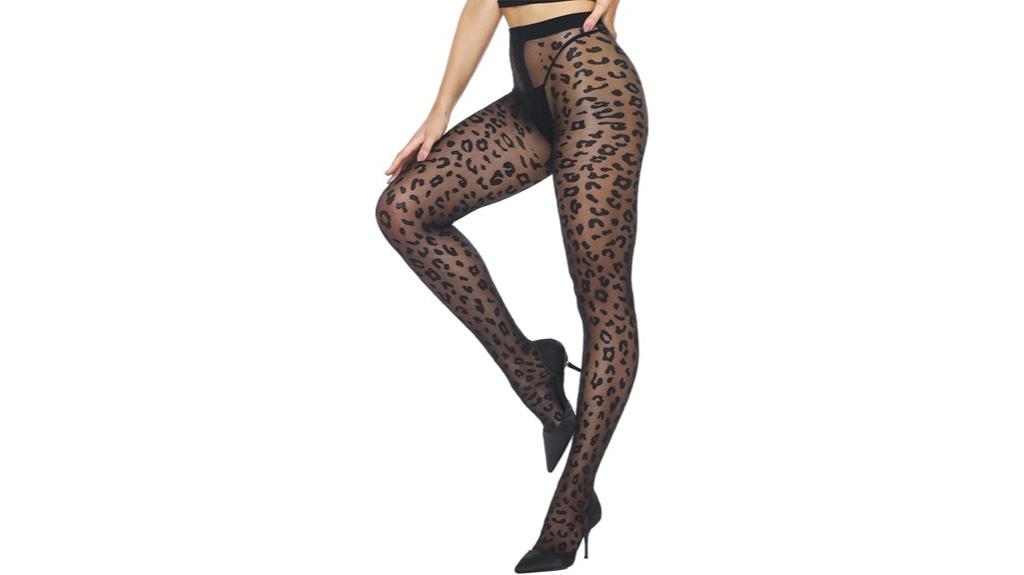 patterned sheer black tights