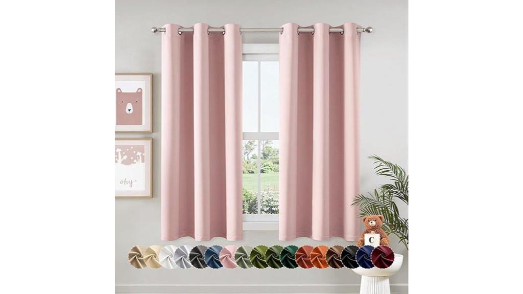 pink blackout curtains for girls