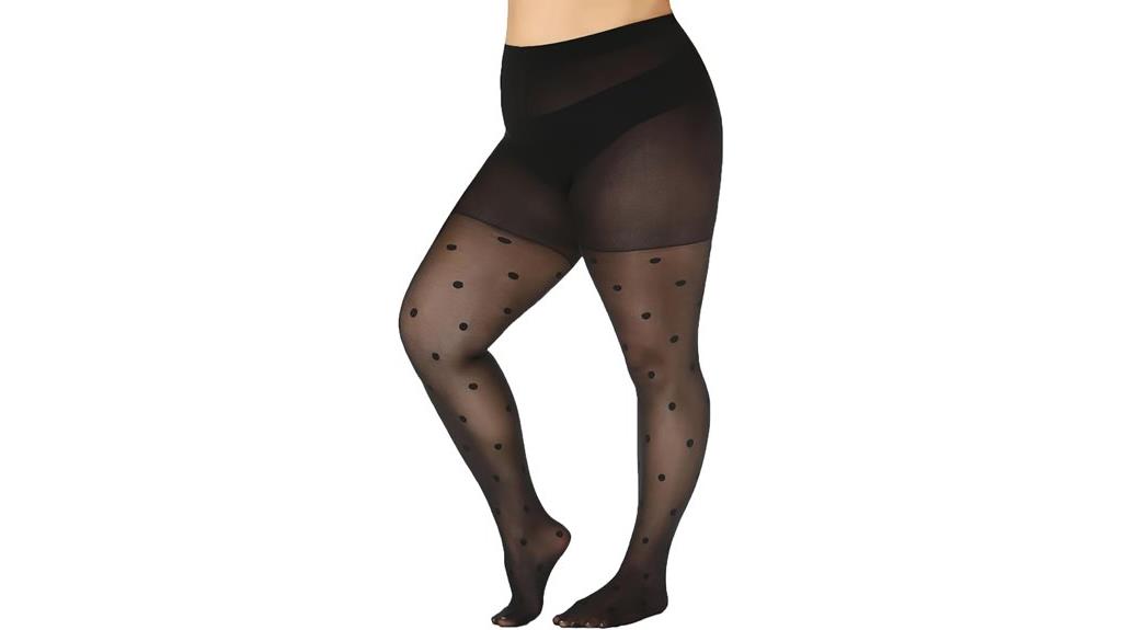 plus size polka dot tights