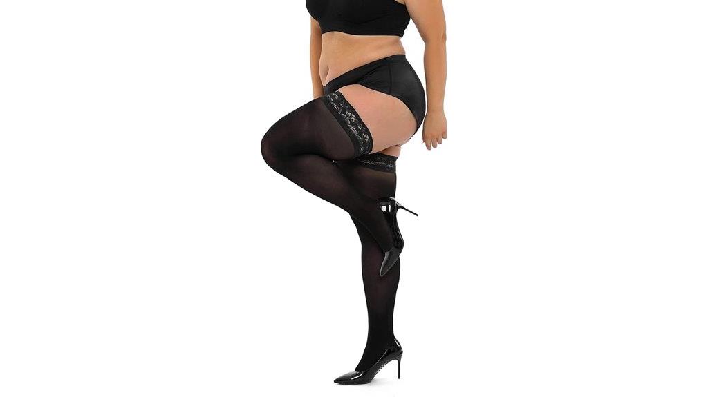 plus size thigh stockings