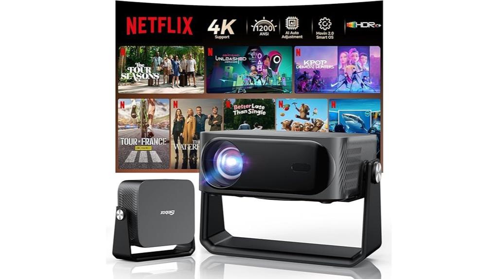 portable 4k wifi bluetooth projector
