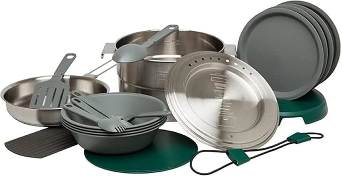 portable camping cookware set