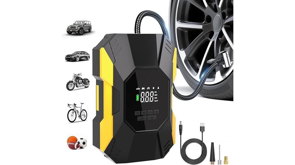 portable inflator with gauge