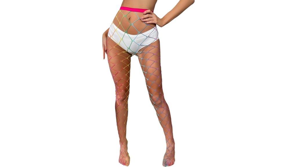 rainbow fishnet stockings