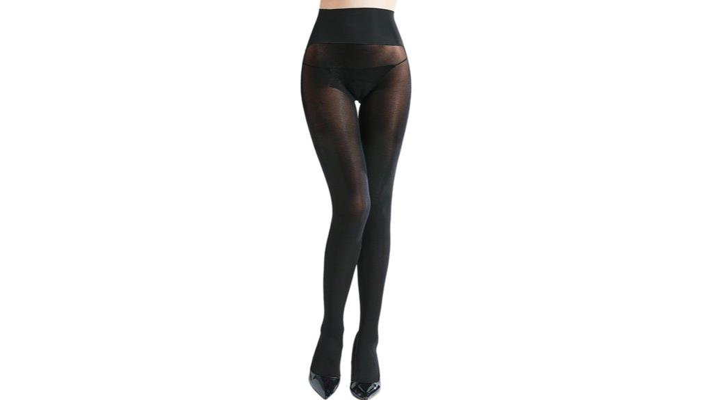 semi opaque control top tights