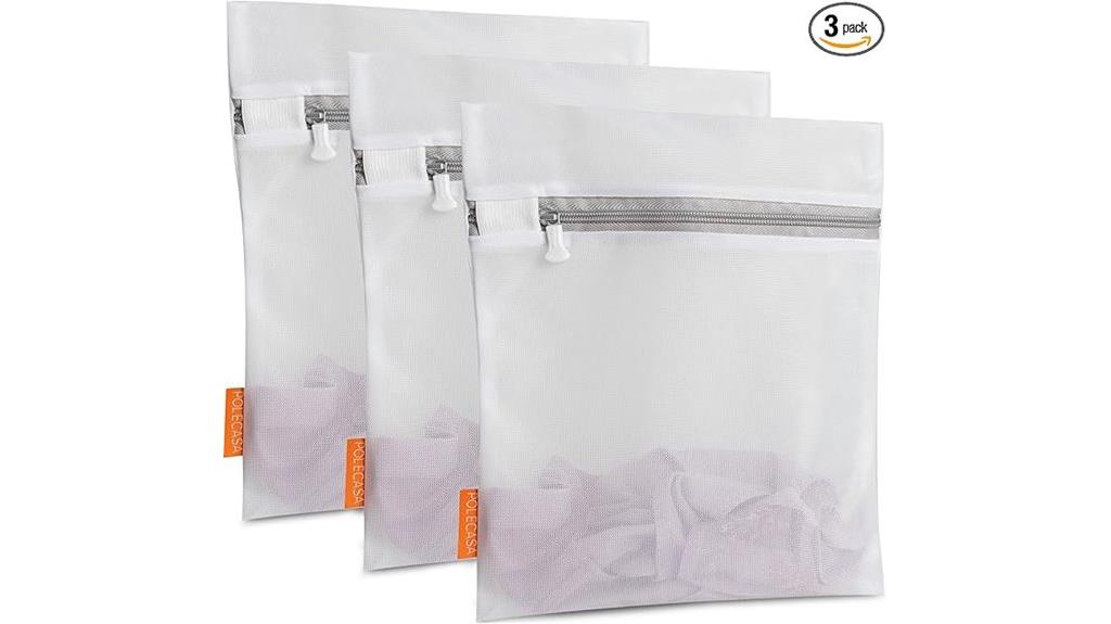 set of three mesh laundry bags