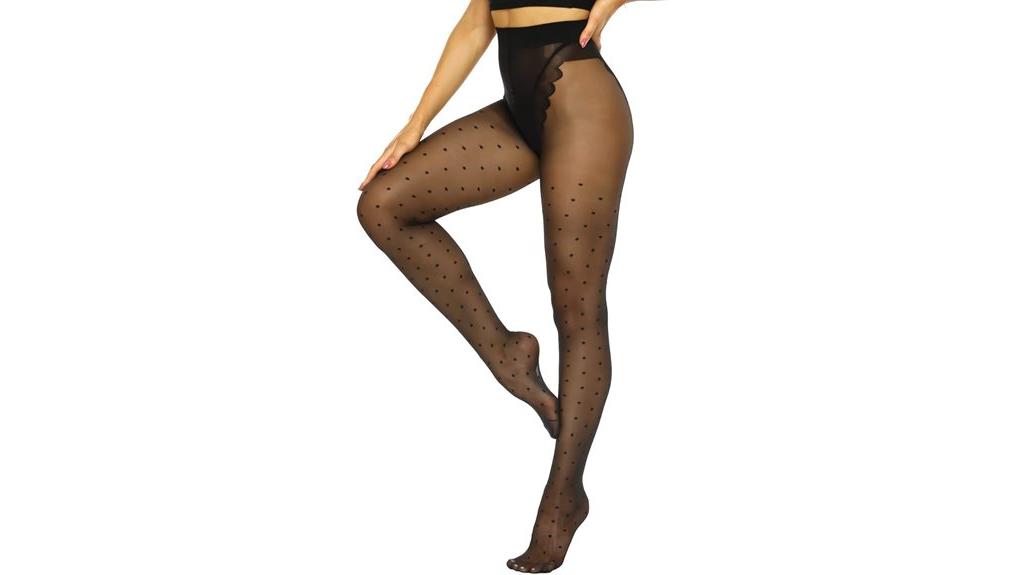 sheer black patterned tights