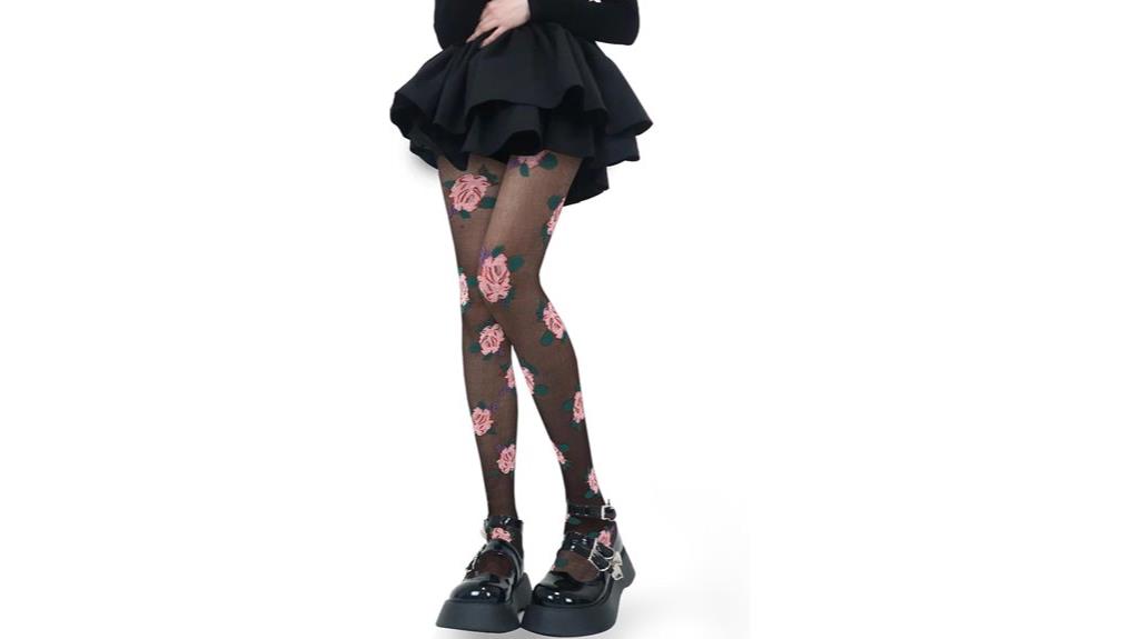 sheer lace high waist tights