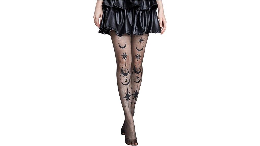 sheer patterned tights