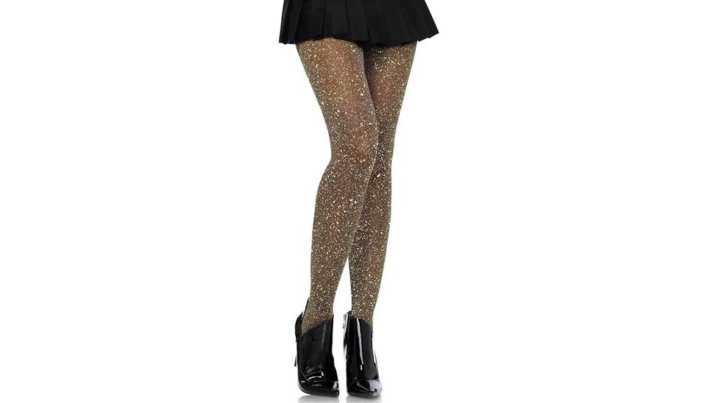shimmering high waist tights