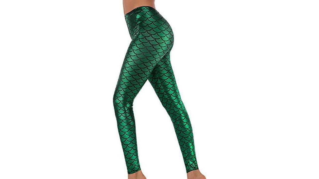 shiny fish scale leggings
