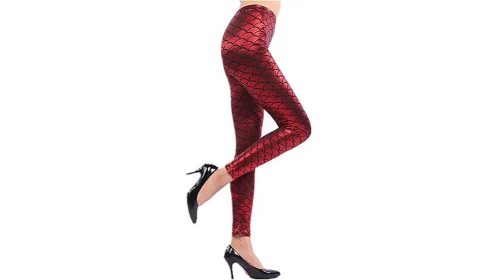 shiny fish scale leggings
